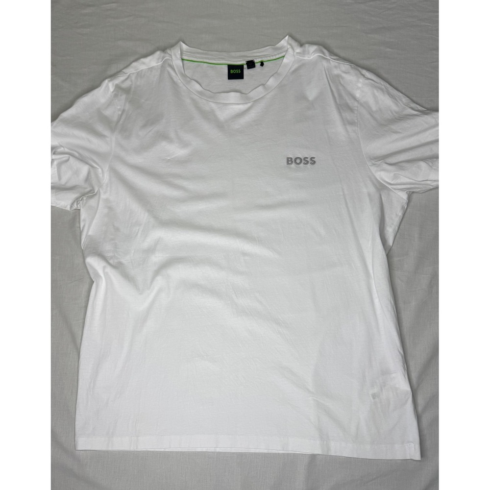 BOSS Hugo Boss Men's White 100% Cotton Logo T-Shirt Size 3XL XXXL
